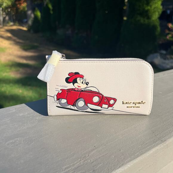 Kate Spade x Disney Collaboration, NWT Minnie Mouse Leather Wallet - Picture 16 of 17